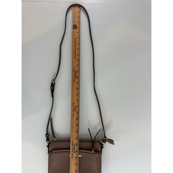 ALDO Brown Faux Leather Small Crossbody Bag Purse Handbag Adjustable Strap - Picture 10 of 11
